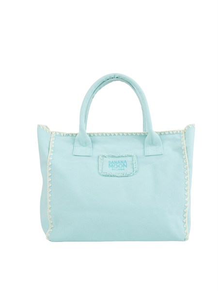 borsa shopper banana moon cotone acquamarina setacarlina