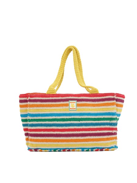 borsa shopper banana moon in crochet righe multicolor yucaipa
