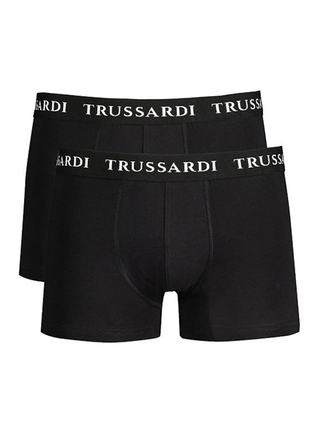 boxer 2pack trussardi in cotone nero e logo tru2utr02