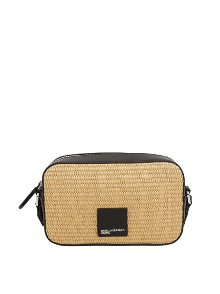 camera bag karl lagerfeld jeans intrecciata beige 261mklb2w30114