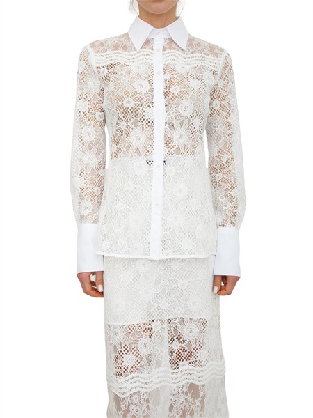 camicia bianca coline pinko in tulle e pizzo colinea381