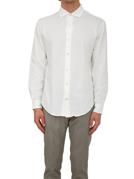 camicia eleventy uomo in piquet di cotone bianco m75camm13tes0m120