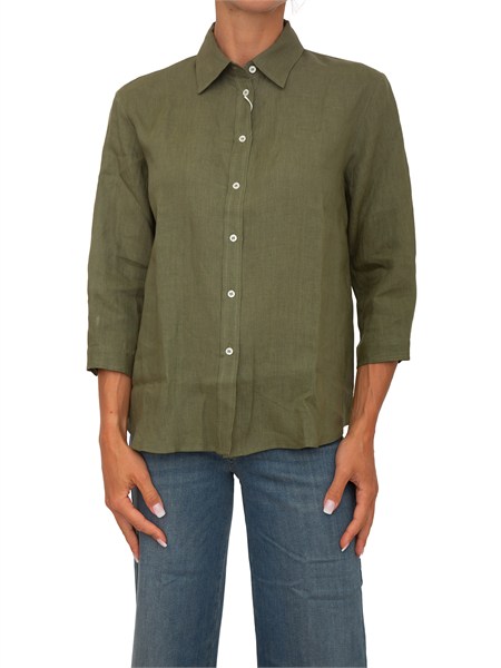 camicia emmgirello di emme marella in puro lino verde emmgirello
