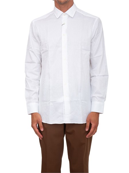 camicia etro uomo in cotone jacquard bianco mrib0001aq043