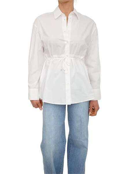 camicia liu jo donna in popeline di cotone bianco wa6324t4853