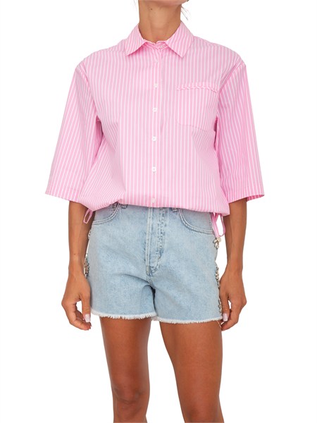 camicia liu jo donna in popeline rosa wa6417t405a