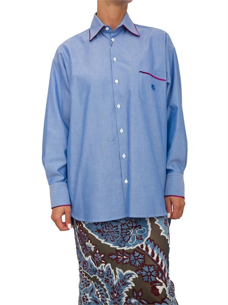 camicia manica lunga donna etro azzurro wria002899tu5h6