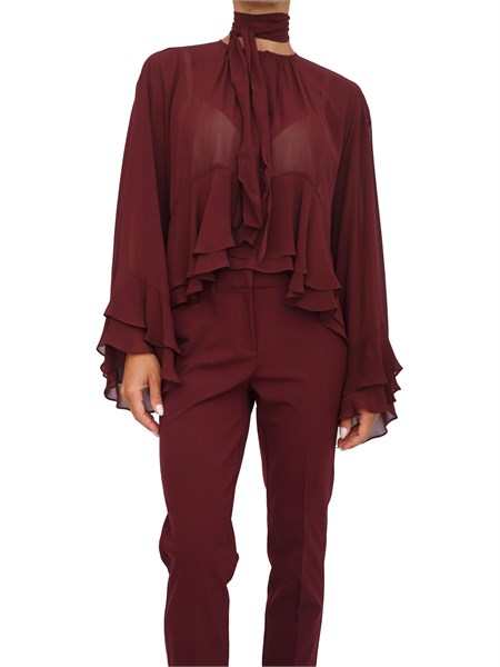 camicia manica lunga donna marella bordeaux prisca