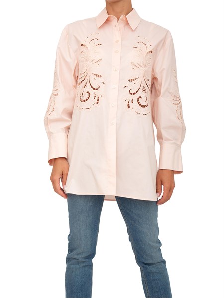 camicia manica lunga donna twin set rosa 251tp2170
