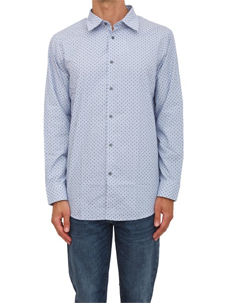 camicia manica lunga uomo armani exchange azzurro xm001153af16623