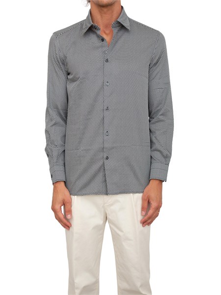 camicia manica lunga uomo emporio armani blu em001537af14130