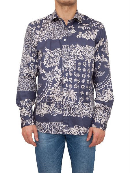 camicia manica lunga uomo etro blu 163764778