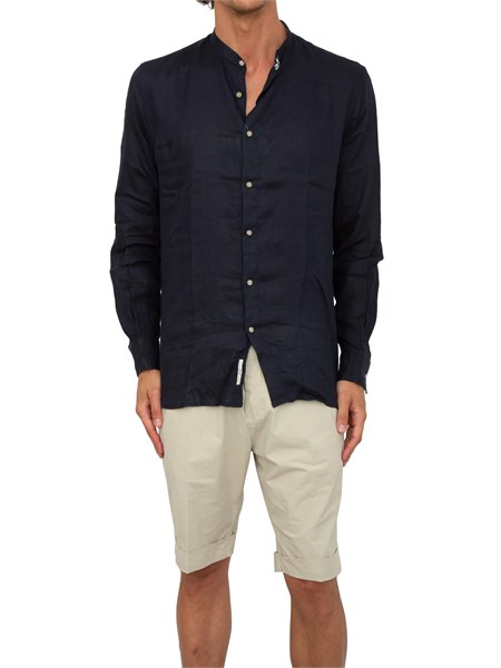 camicia manica lunga uomo liu jo blu qa5098t4359