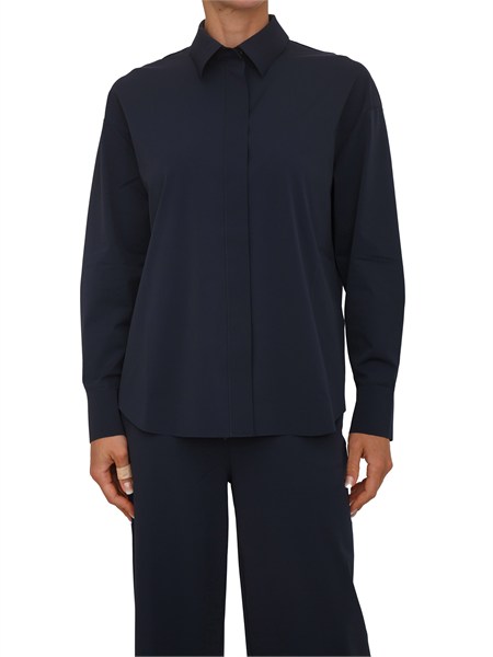 camicia mmlbaita max mara mm in tessuto tecnico blu mmlbaita