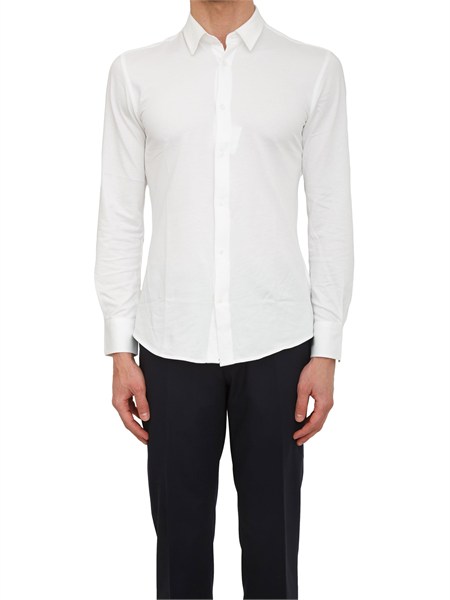 camicia slim fit antony morato in cotone bianco mmsl00628fa100272