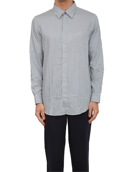 camicia uomo armani exchange in cotone righe blu xm002420af12143