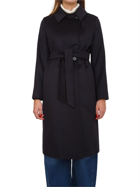 cappotto bcollag max mara in pura lana blu bcollag