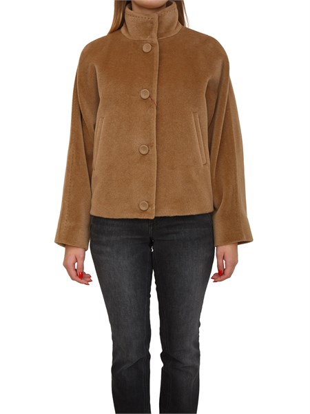 cappotto caladio di max mara in lana e alpaca cammello caladio