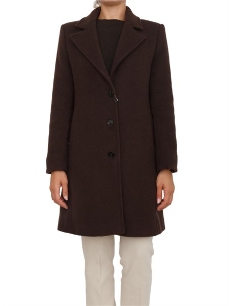 cappotto marella in misto lana marrone con fit regular angel