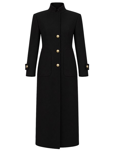 cappotto nero verici pinko in misto lana e cashmere vericia3o3