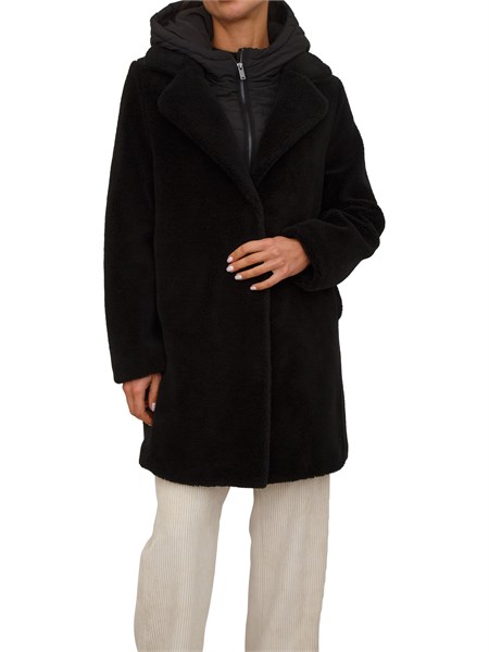 cappotto teddy kocca modello damasco nero damascopca7304abun0000