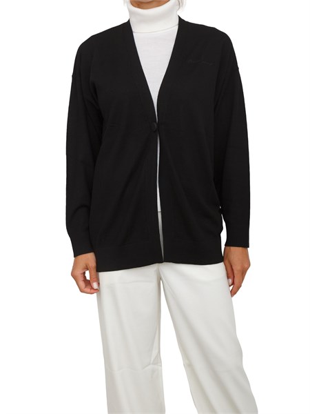 cardigan donna armani exchange in misto cotone nero xw001438af11896