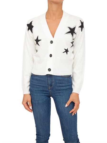 cardigan donna liu jo bianco wf2394ma34h