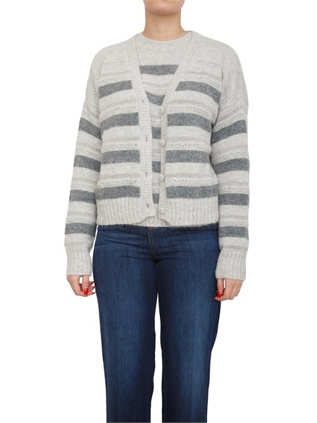 cardigan twinset in misto alpaca grigio 252tt3070