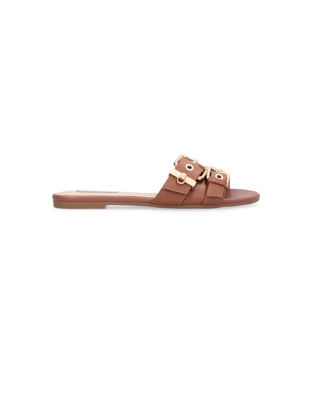 ciabatte liu jo donna in pelle cuoio con cinturini sa6157p0102