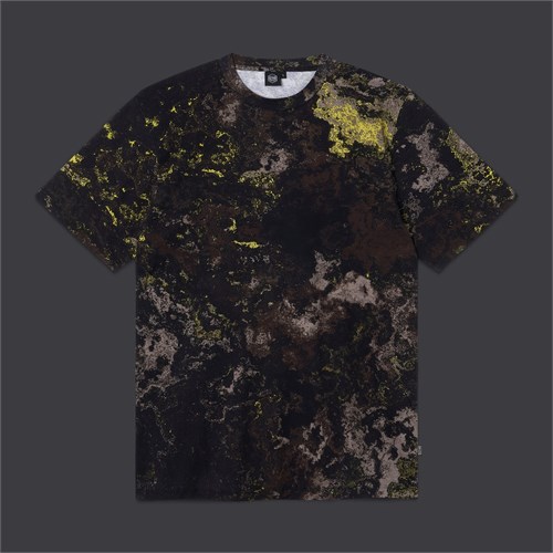 DOLLY NOIRE DOLLY NOIRE Ts642 Tee Blk Desert Chemic Verde-Nero-Giallo Uomo in T-shirt
