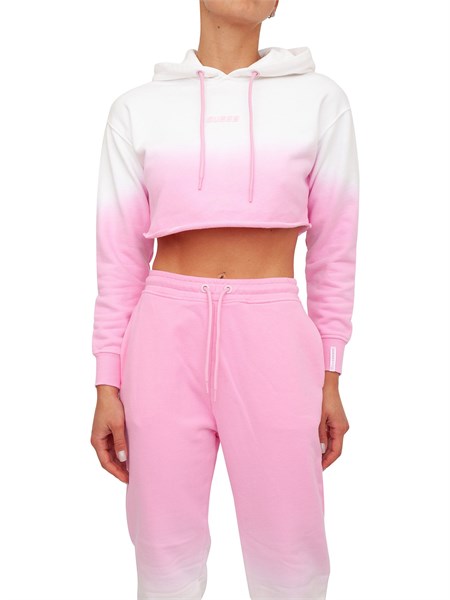 felpa donna guess jeans rosa v2yq01fl04z