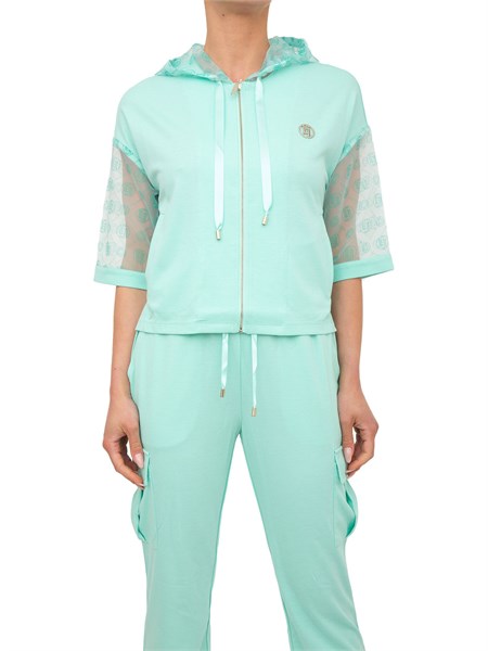 felpa donna liu jo acquamarina ta3228j6595