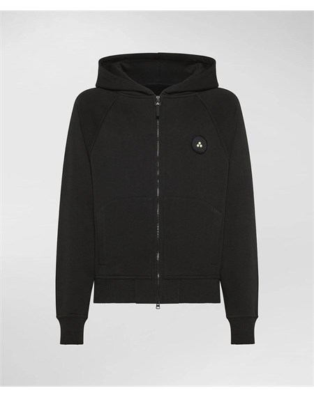 felpa peuterey patek nero in cotone con zip pex0193patek