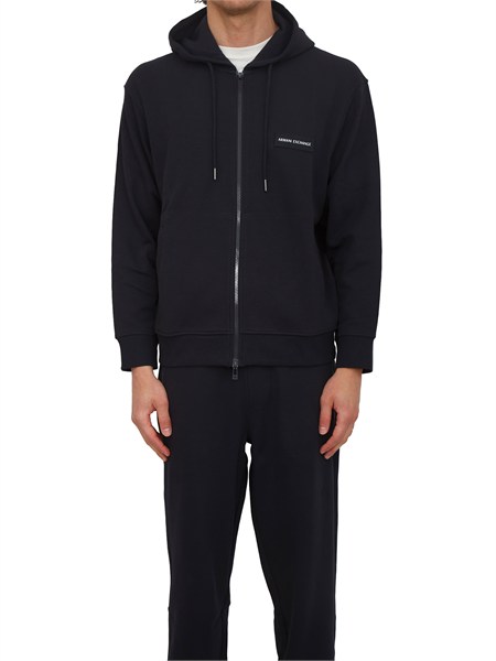 felpa uomo armani exchange in cotone blu xm002352af21869