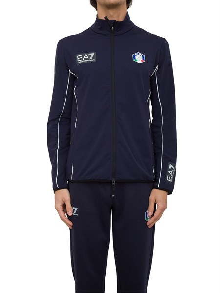 felpa uomo ea7 emporio armani blu 6dpm2fpjjfz