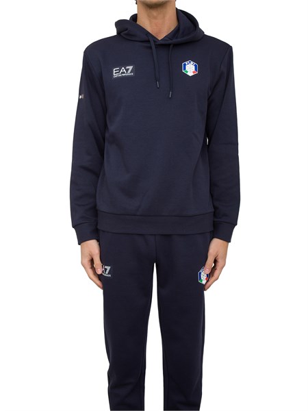 felpa uomo ea7 emporio armani blu 6dumsfpjmbz