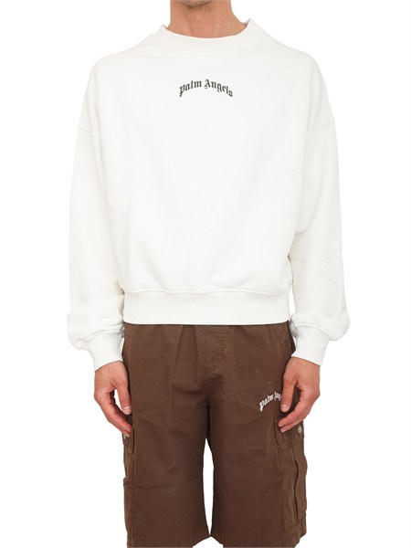 felpa uomo palm angels in cotone avorio pmba08js26fle004