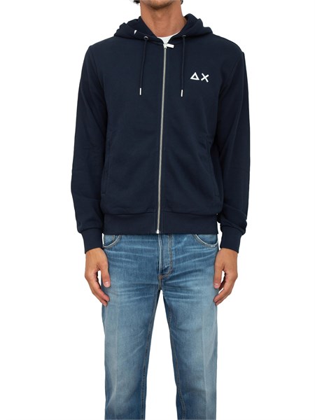 felpa uomo sun68 blu f35101