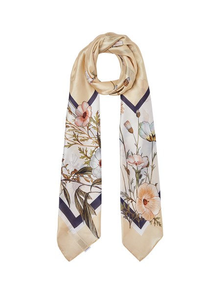 foulard arancione liu jo donna fantasia fiori 2a6060t2745