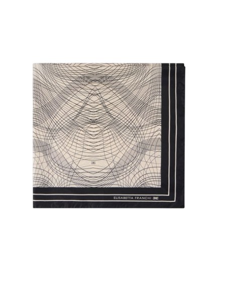 foulard in seta elisabetta franchi nero burro fo17f62e2