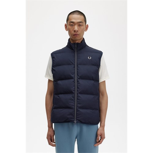 FRED PERRY FRED PERRY J4566 608 Gilet Blu Uomo in Canotta