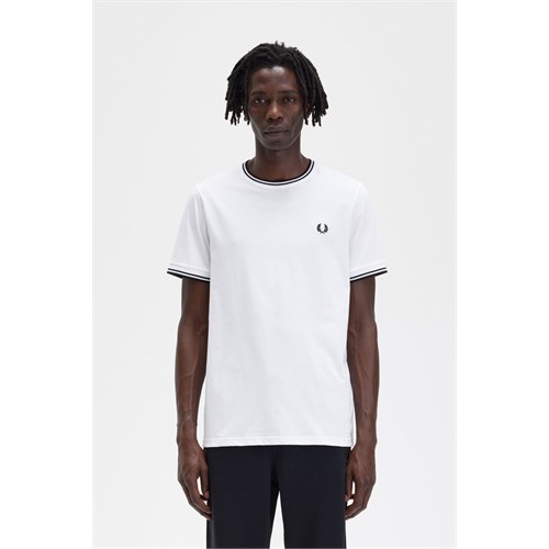 FRED PERRY FRED PERRY M1588 100 Tshirt Bianco Uomo in T-shirt