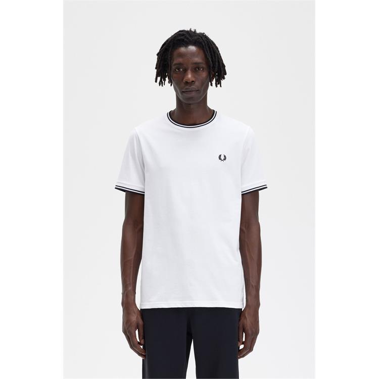 FRED PERRY FRED PERRY M1588 100B T-Shirt Bianco Uomo