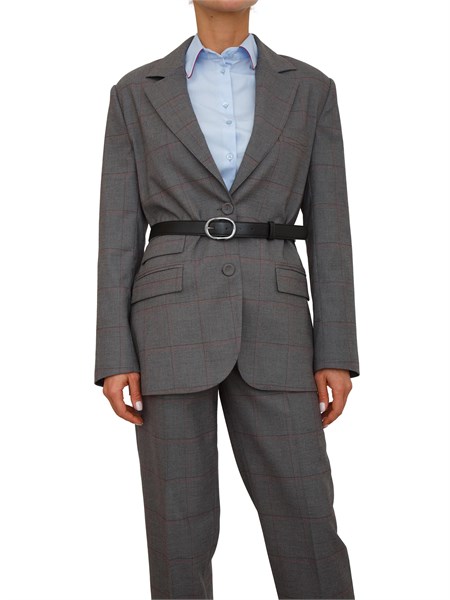 giacca donna emmanuel kocca in misto viscosa grigia emmanuelpgc7676abqd3458