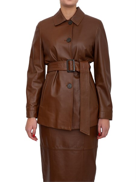 giacca donna tolmin max mara in pelle cuoio tolmin