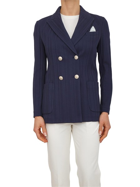 giacca doppiopetto donna circolo 1901 in cotone blu fd3968