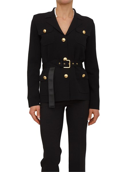 giacca maglia elisabetta franchi in punto stoffa nero mk10b62e2