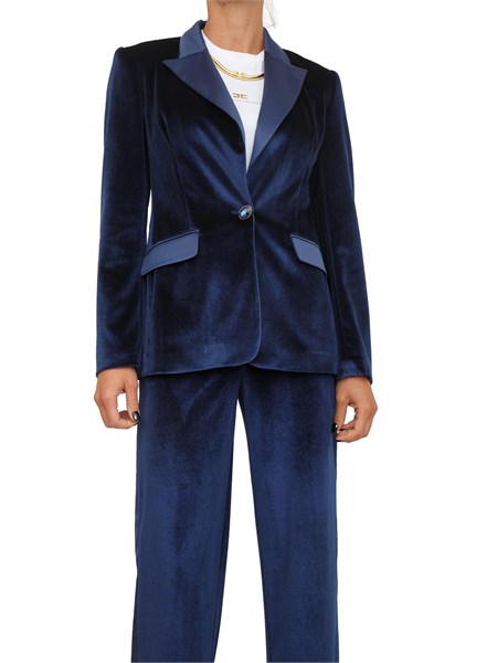 giacca monopetto donna fracomina blu fq25wj2002w59601