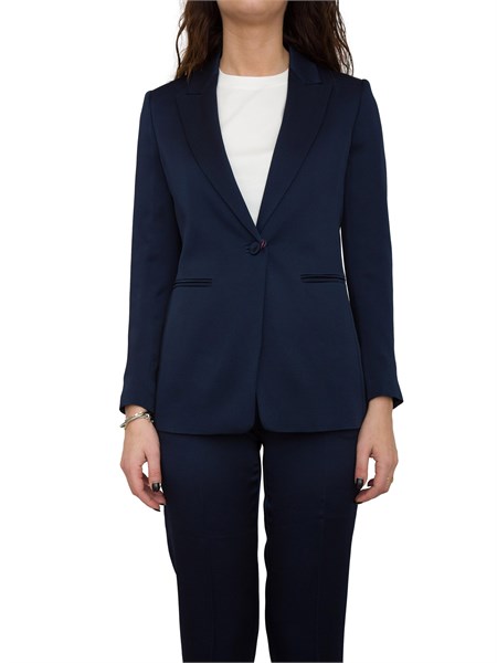 giacca monopetto donna max mara blu abitata