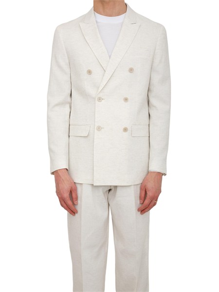 giacca uomo roger antony morato in misto viscosa e lino beige mmjs00088fa650371